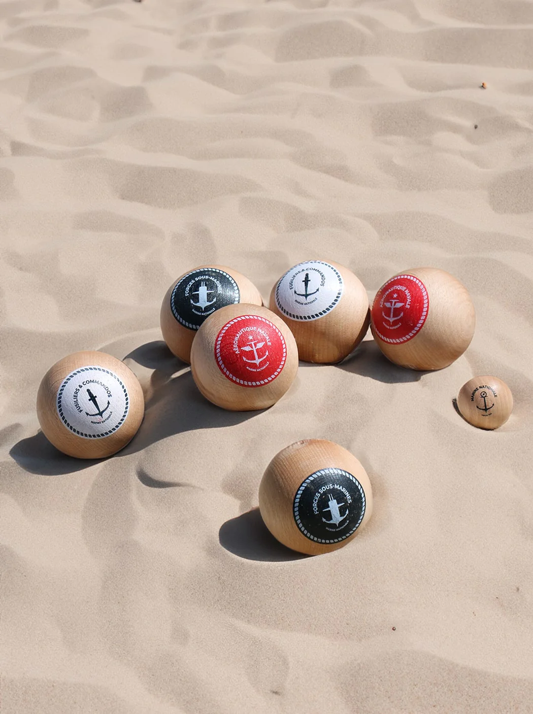 Jeu de pétanque en bois « Marine nationale » - Image 4