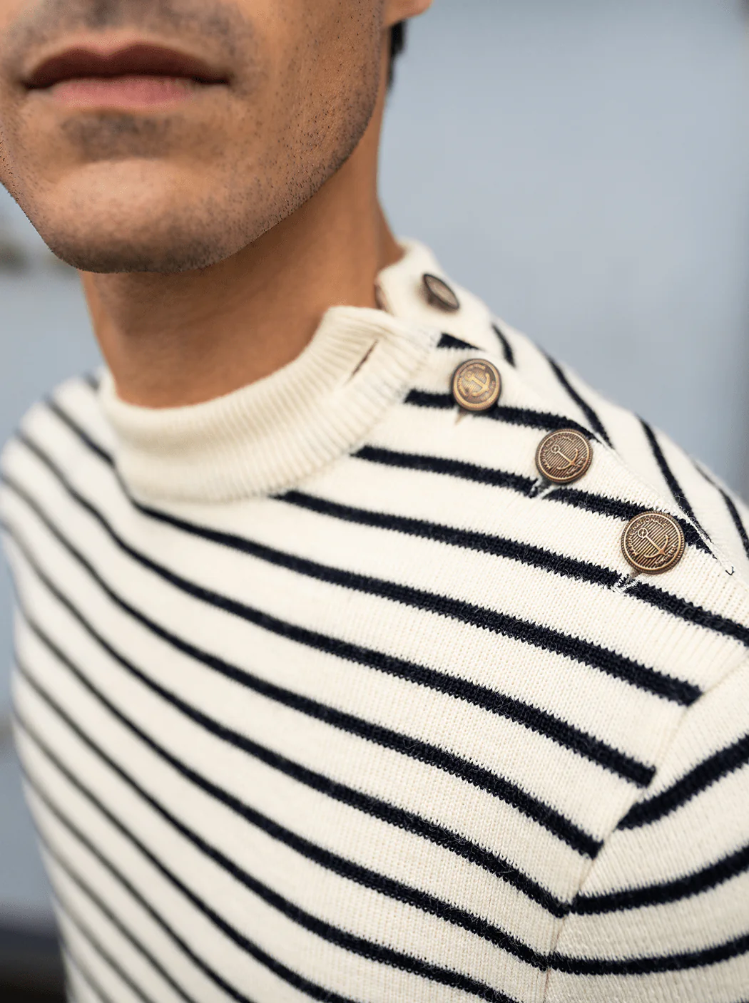 Pull marin rayé « Compas » - Image 5