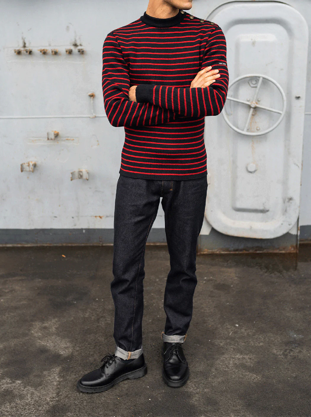 Pull marin rayé « Compas » - Image 8