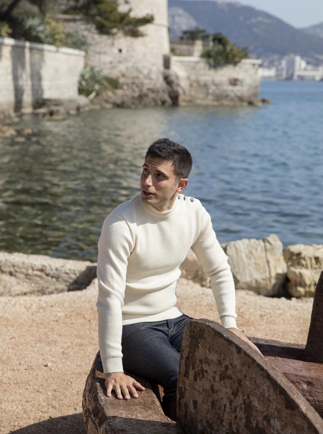 Pull marin uni « Compas » - Image 4