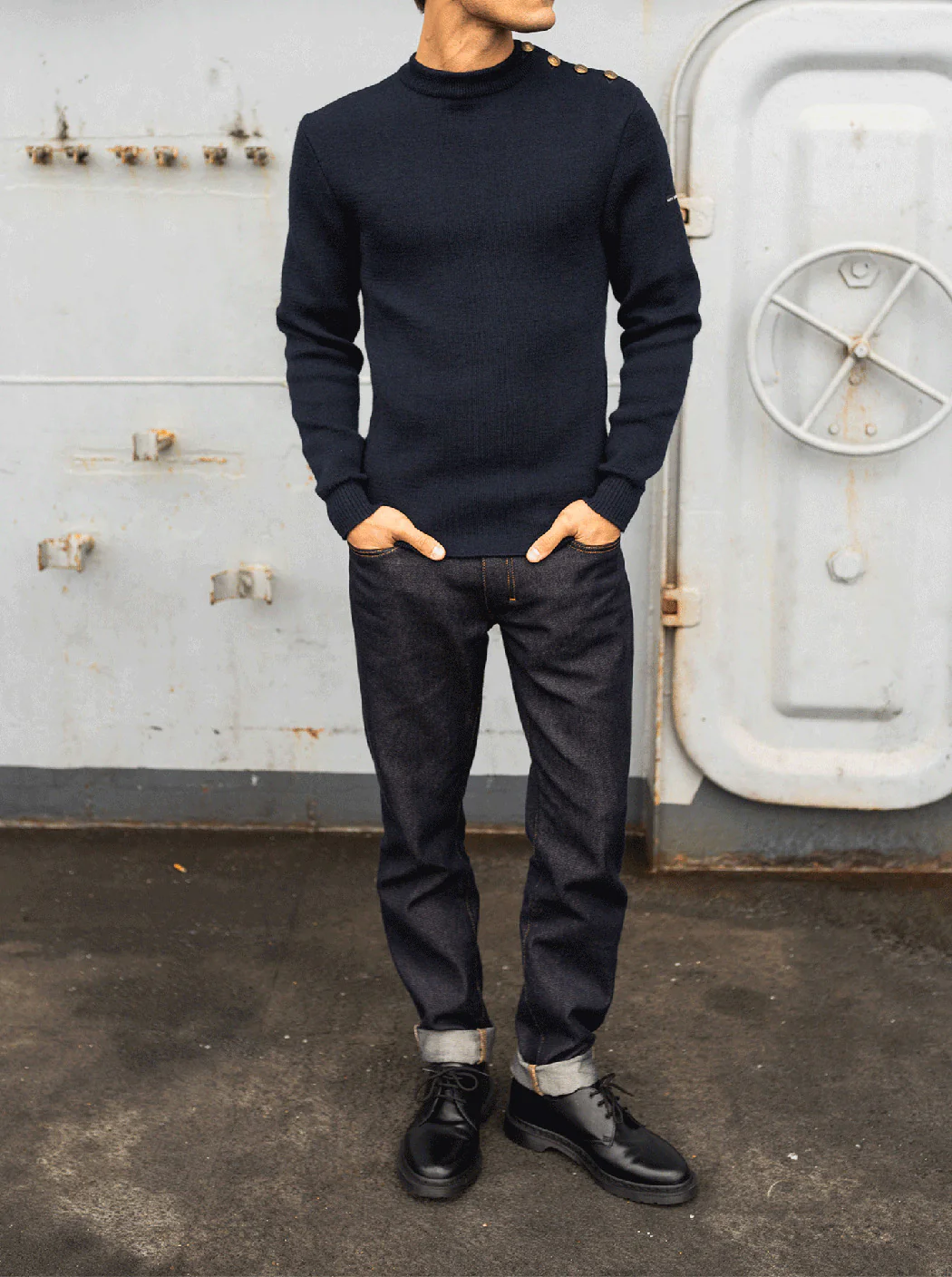 Pull marin uni « Compas » - Image 5