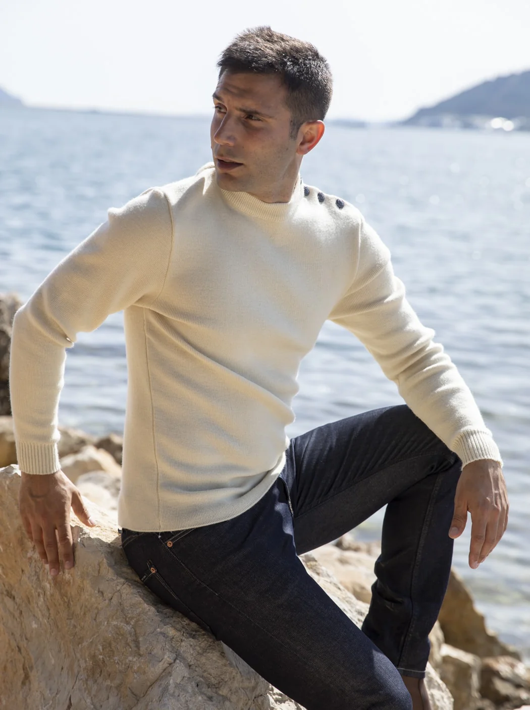 Pull marin uni « Compas » - Image 6