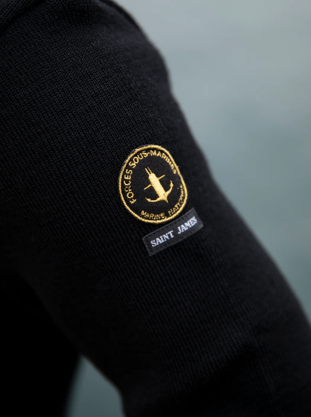 Pull marin uni noir « Compas » - Image 5