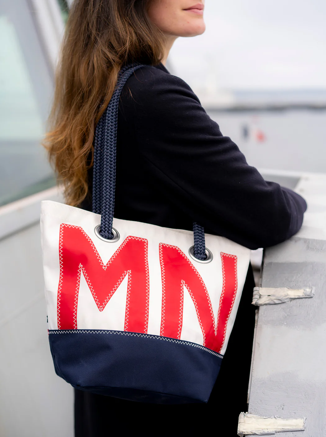 Sac à main en voile et toile « Texel » - Image 3